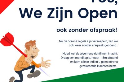 Wij zijn open!