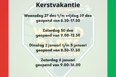 Aangepaste Openingstijden Kerst en Oud & Nieuw
