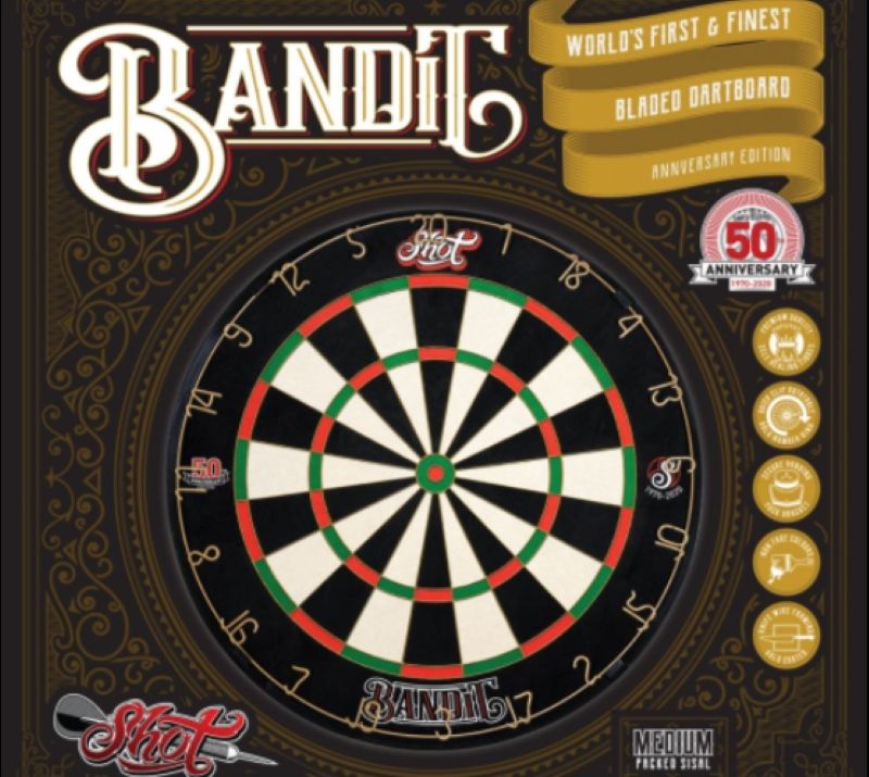 SHOT Bandit Anniversary dartbord limited edition